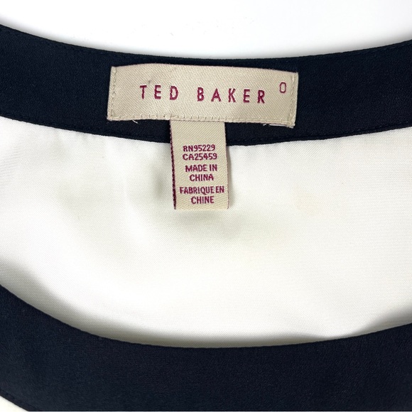 Women’s Ted Baker Black/White Dress Size 0 - Picture 3 of 3